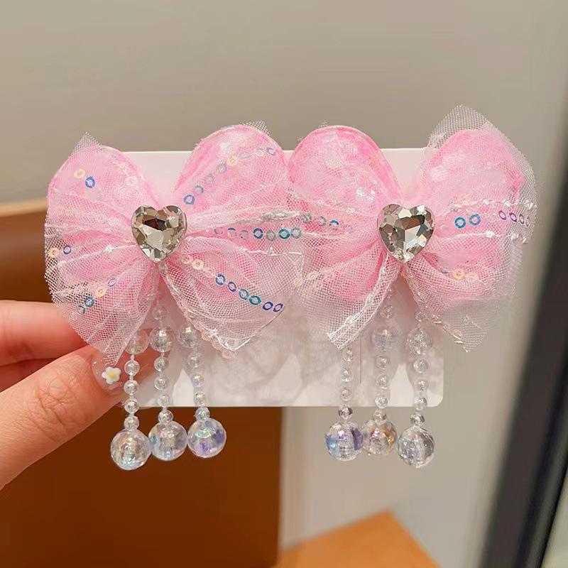 Regenbogen Schleife Geflochtene Haarspange für Mädchen - Niedliches Haaraccessoire mit Band Haarspange