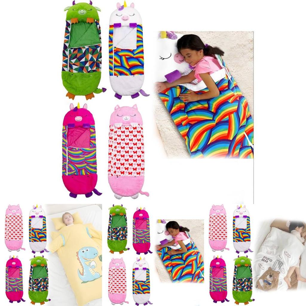 Gemütlicher Cartoon Tier Kinderschlafsack Entzückende Einhorn- und Hai-Designs