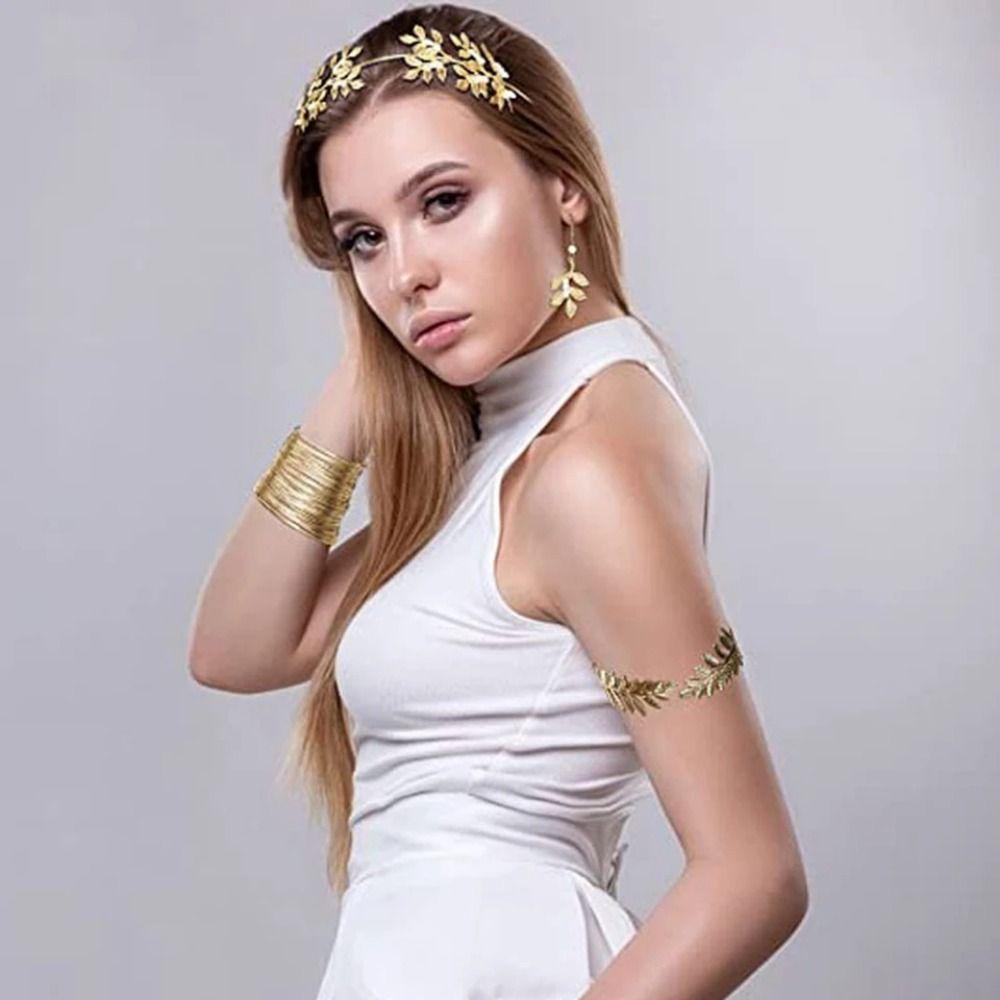 Gold Women's Wedding Jewelry Set Baroque Rhinestone Jewelry Set  Bride Wedding Accessories