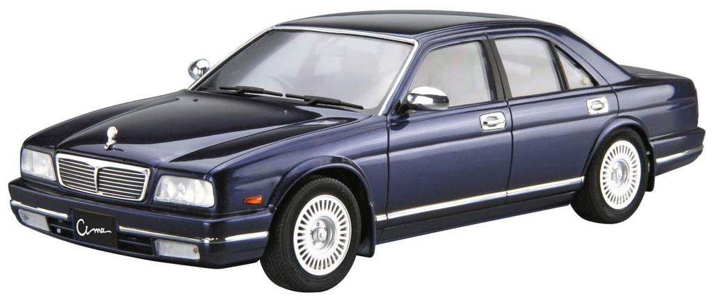 Aoshima Bunka Kyozai The Model Car Series Nissan Y32 Cima Type III Limited L AV 1991 Plastic Model 1/24 No.122