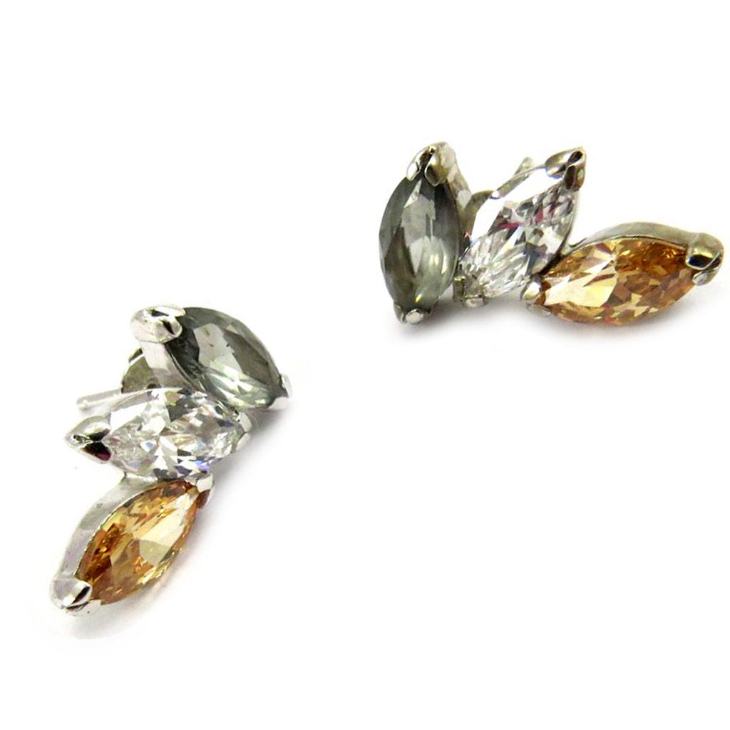 Les Trésors De Lily [A8196] - Silver 'Grace' Earrings