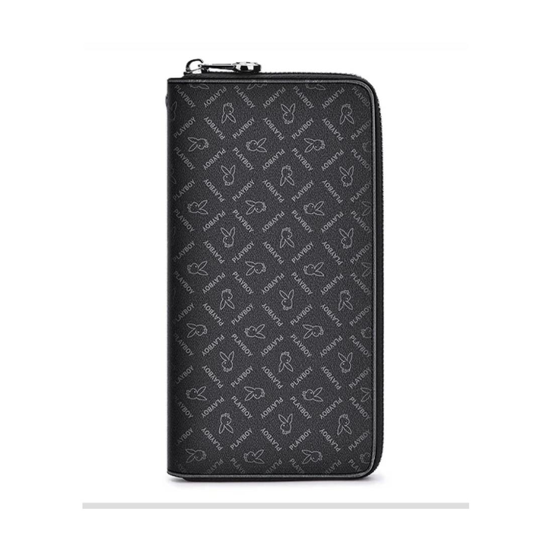 

PLAYBOY Wallet, Large Capacity, Zipper Card Holder, Business Handbag, Black чорний