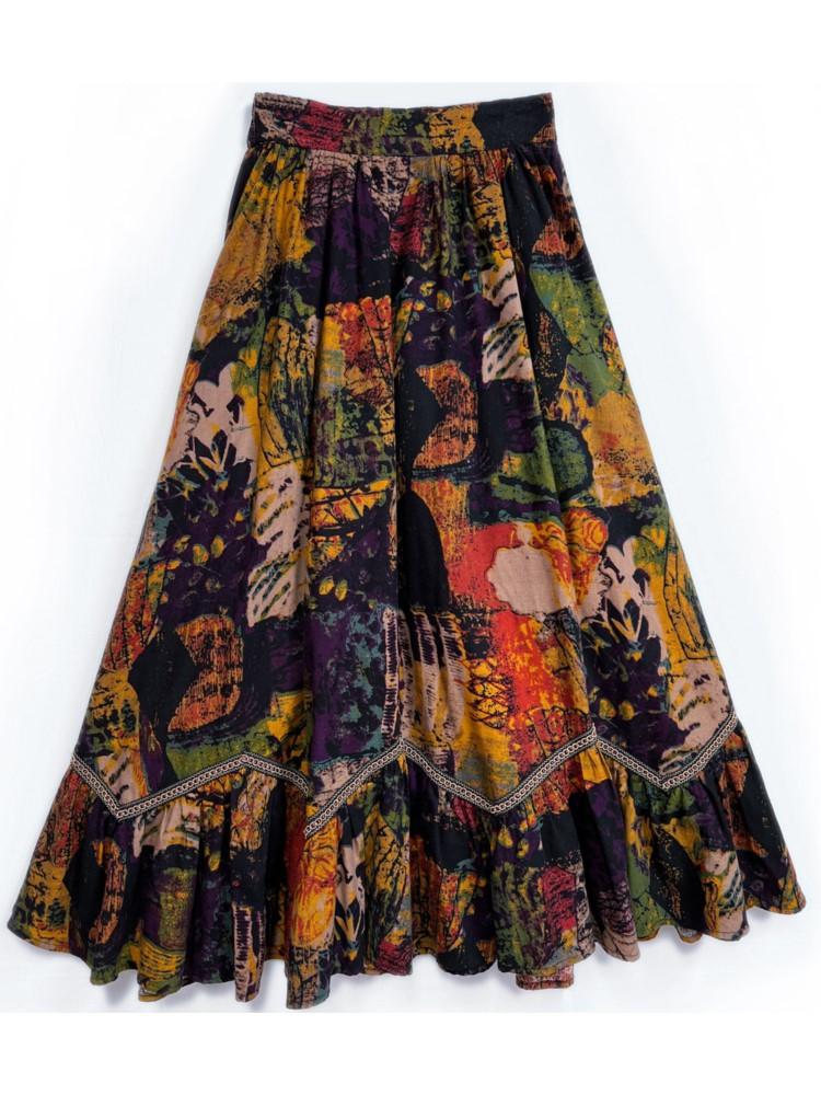 

Johnature картина маслом с принтом нишевая дизайнерская юбка женская весенняя новая винтажная индивидуальная юбка M разноцветный