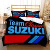 Teenagers SUZU motorcycle Casal Duvet Cover Comforter All Season Bedding Sets Soft Quilt Cover and Pillowcases Single/Double