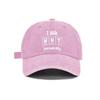 Washed Gray Baseball Cap With Science I Ask WHY Periodically Print Casual Adjustable Dad Hat For Adults