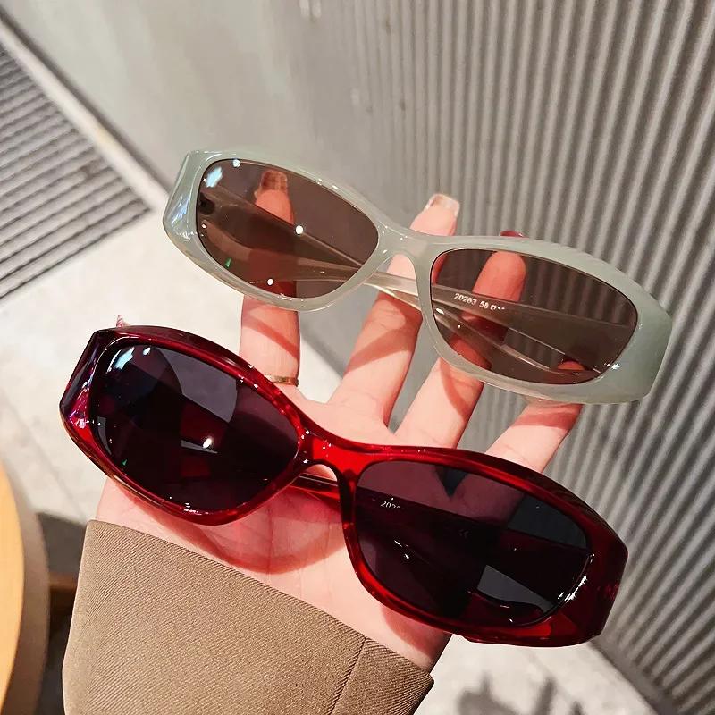 Y2K Trendy Sports Sunglasses UV400 Small Frame Unisex Fashion Cycling Glasses Outdoor Sun Protection