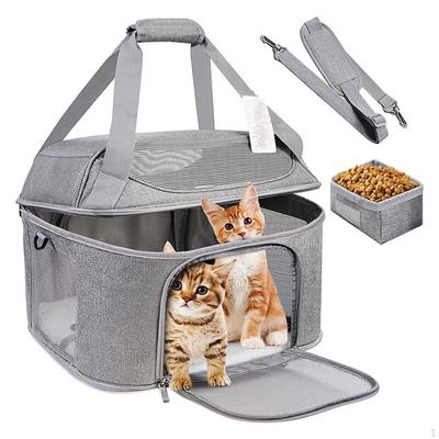 Cat Carrier Bag, Travel Bag for Dogs, Lightweight, Ventilated, Sturdy, with , Pet