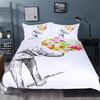 Sketch Elephant Duvet Cover Sets Pure White Background Reactive Printing Love Flower King Size Bedding Set Hot Bed Sets RT85