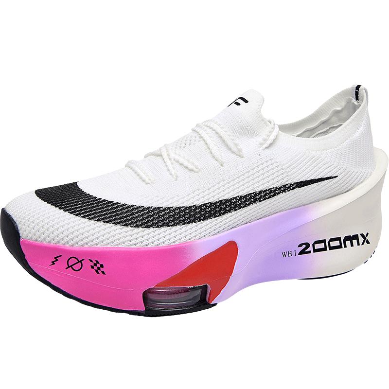 Marathon Air Cushion Men Sports Running Shoes Breathable LightweightNonskid Carbon Plate Sneakers Women s Comfortable Athletic 36 фиолетовый