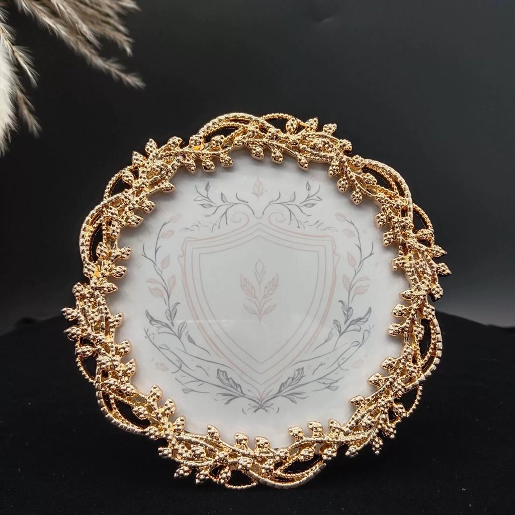 WTEMPO Simple Circular Photo Frame Home Decoration Ornament Photo Frame DIY Picture Frame Living Room Decoration Resin Handicraft Ornament