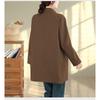 DIMANAF 2025 New Autumn Winter Women Plus Size Coats Jackets Cotton Loose Casual Lady Outerwear Trench
