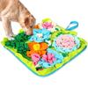 Dog Snuffle Mat Mental Stimulation Anxiety Relief - Grass Green Fleece Foraging Toy Small Medium Large Breeds