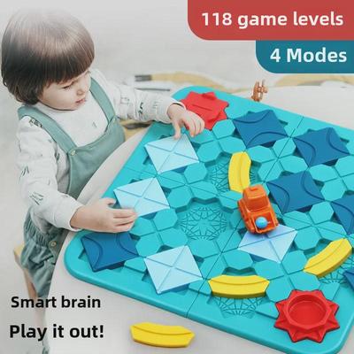 Grenzüberschreitendes Desktop-Spiel: Straßenbau-Labyrinth mit logischem Denken für kreatives Kinderspiel