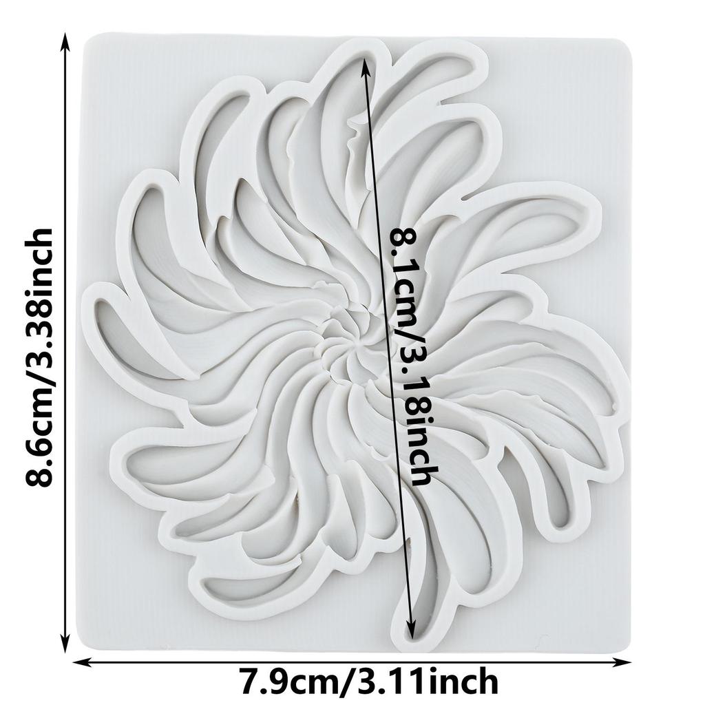 Chrysanthemum Silicone Mold Daisy Flower Fondant Molds Cake Decorating Tools Cupcake Topper Candy Sugar Craft Gum Paste Polymer Clay