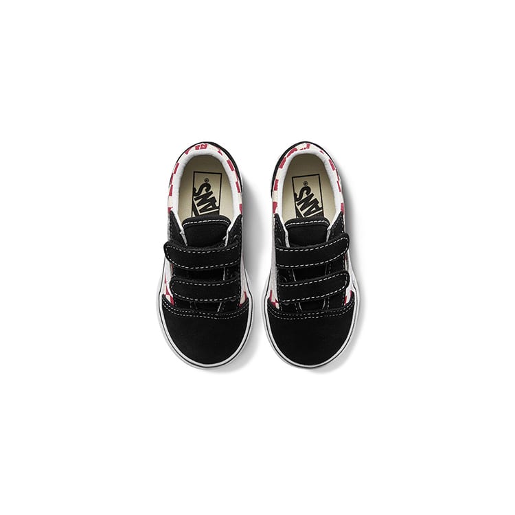 Vans Old Skool V Canvas Low Top Skateboard Shoes Black Infant And Toddler VN0A344K35U