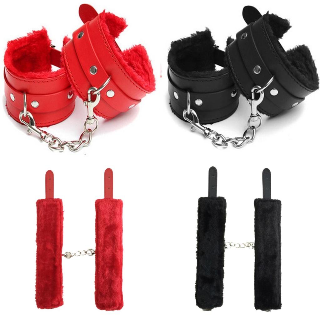 Luxury Pu Plush Sex Handcuff Bundle For Couples Waterproof And Adjustable
