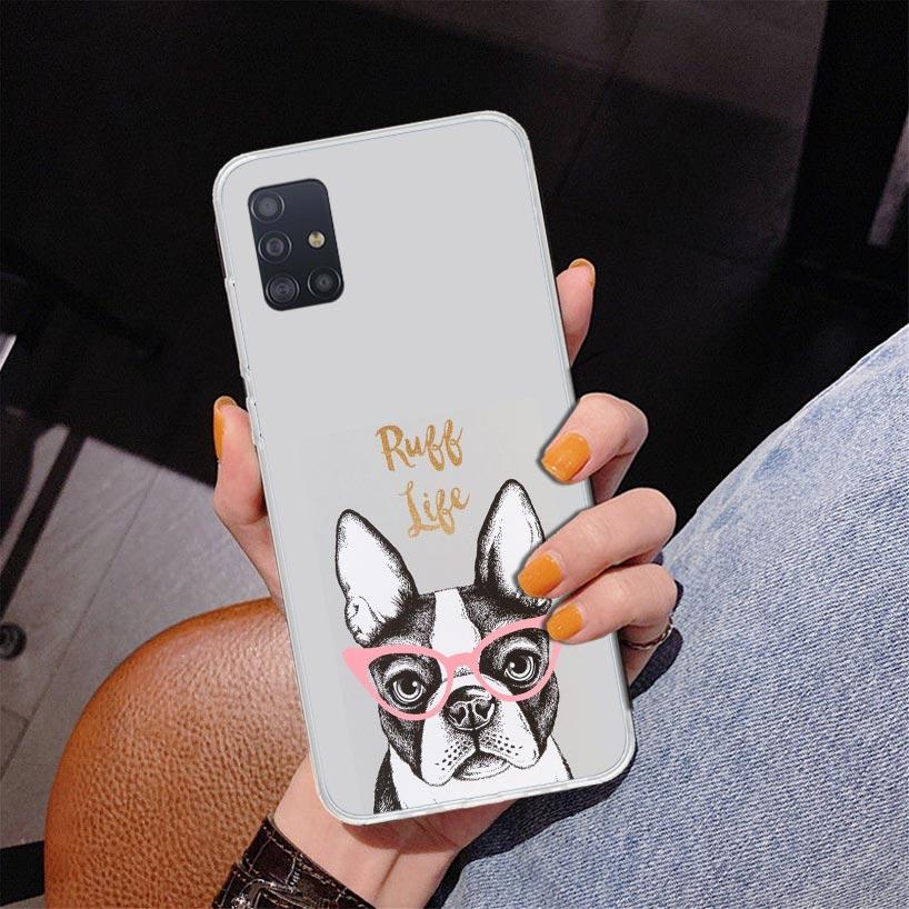 

Love Pugs Cute Dog Phone Case For Samsung Galaxy A52 A32 A22 A12 A51 A31 A50S A30S A20S A10S Note 20 Ultra 10 Plus S10 A72 A71 G Samsung A50S