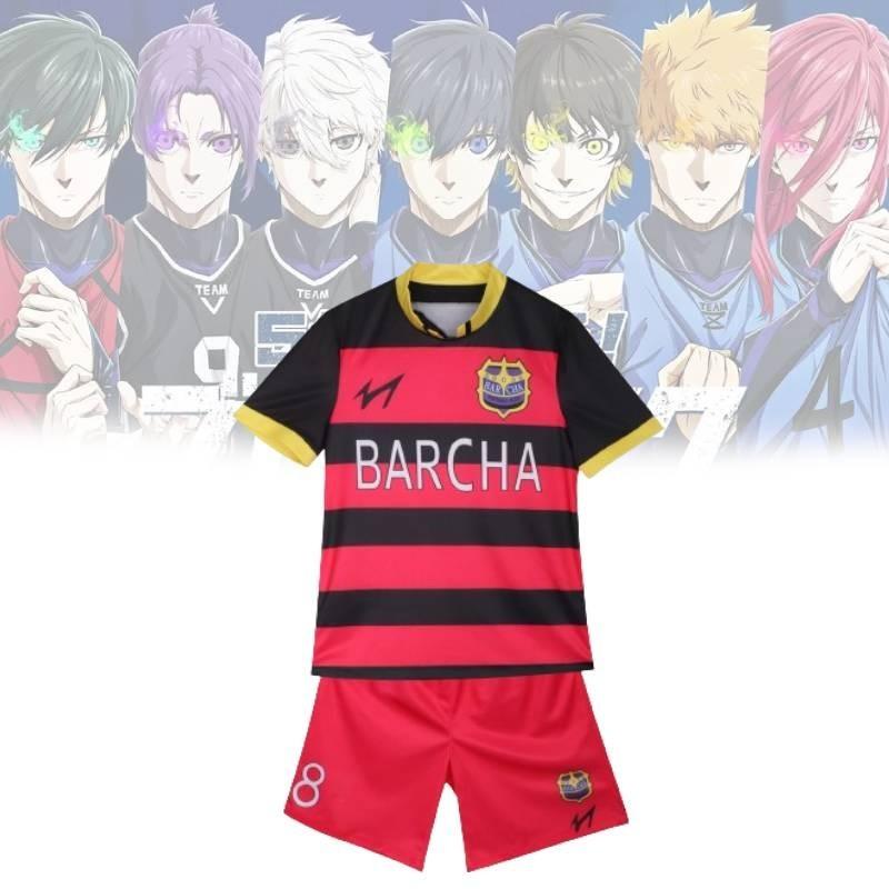 Bachira Blue Lock Meguru Cosplay Suit Comfortable Mens Sports Sleeve Short