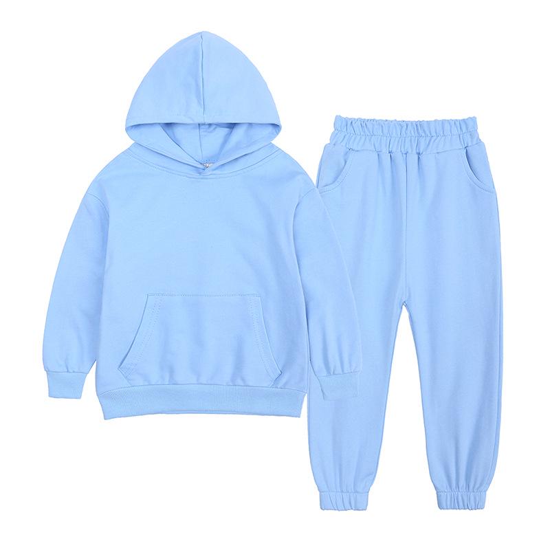 

Kids Winter Trendy Fleece Sweatshirt Set: Boys & Girls Hooded Sportswear 130