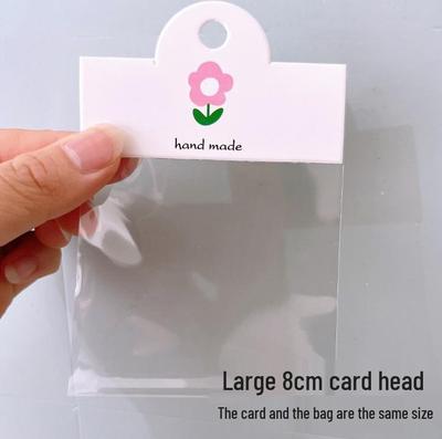 Large Folded Header Card for Small Flower Jewelry & Hair Tie Packaging - DIY Paper Accessories