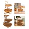 Rattan Style Fruit Basket Multi Tiered Storage Organizer for Kitchen Countertop Snacks and Home Decoration