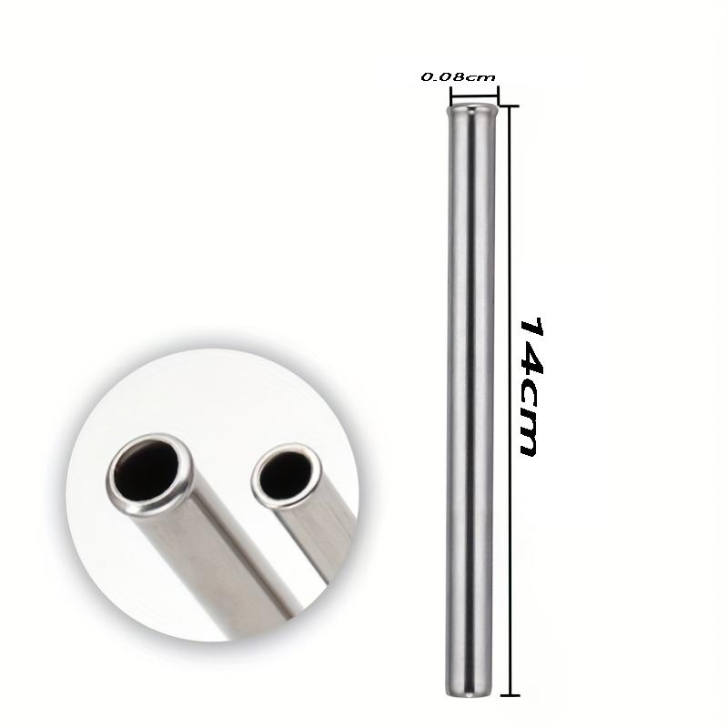 

2pcs Reusable 304 Stainless Steel Short Drinking Straw Anti-Scratch Metal Reusable Straw For Home Bar Party