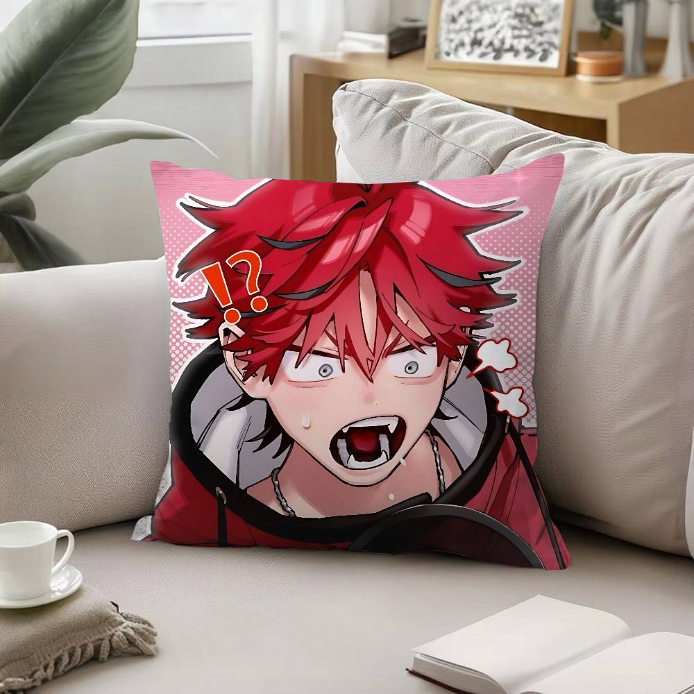Anime Cool GgokurakugaiS Pillow Case Pattern Printed Pillowcase For Living Room Sofa Cushion Cover Bedroom Decor
