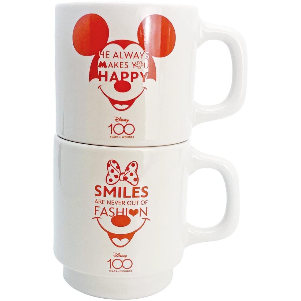 Sun Art Walt Disney Company 100th Anniversary D100 Stacking Mickey Birthday Made in Mug, Mouse, Approx. 305ml, Tableware, Collectibles, Gift, Gift,