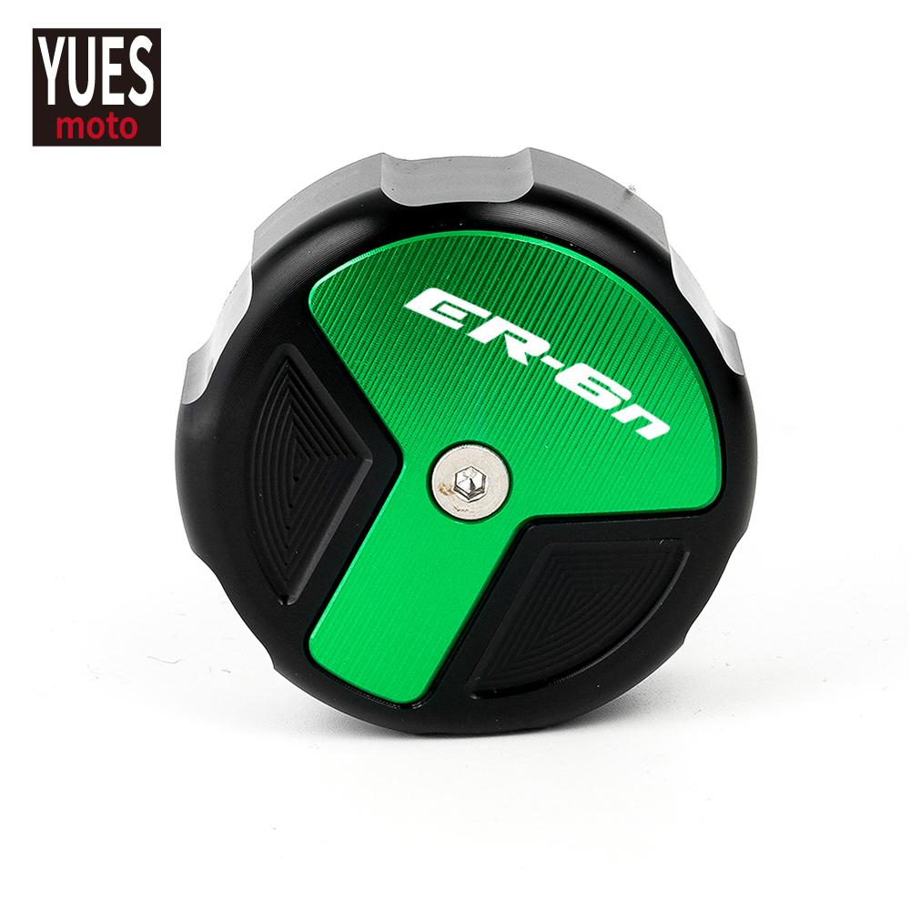 Motorcycle Accessories CNC Rear Brake Fluid Cylinder Master Reservoir Cover Cap For KAWASAKI ER6N ER 6N ER 6F