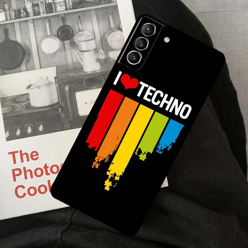 Techno Music Phone Case For Samsung Galaxy S22 S23 S24 Ultra S20 S21 S24 FE S9 S10 Plus Note 10 20 Ultra
