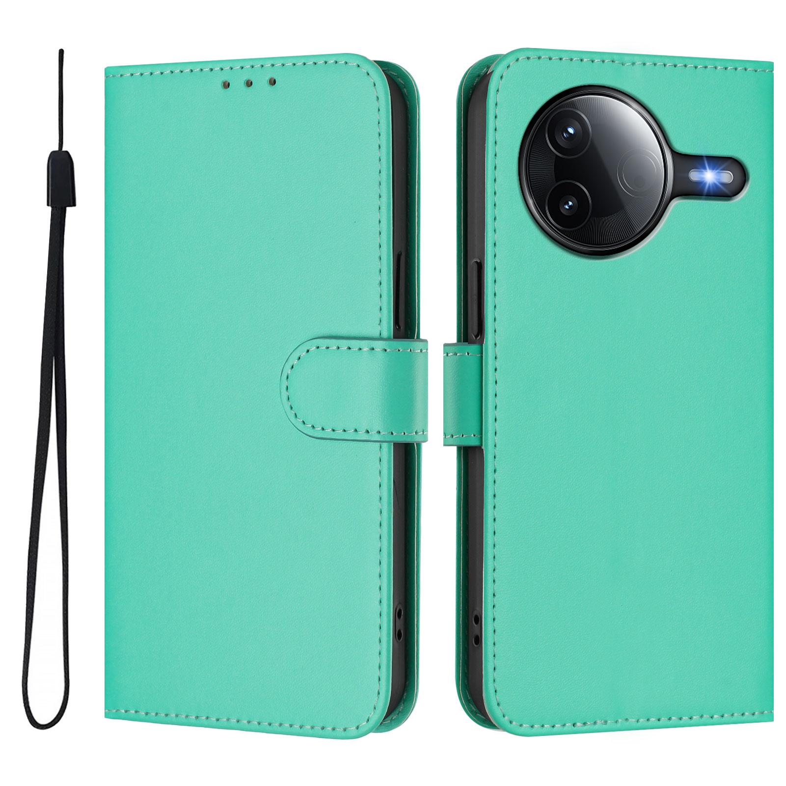 

For Xiaomi Poco F7 Pro 5G/Xiaomi Redmi K80 5G/Xiaomi Redmi K80 Pro 5G/Xiaomi Poco F7 Ultra 5G Case Solid Color Wallet Leather Phone Cover with Strap E
