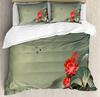 Dragonfly Flower Leaf Insect Butterfly Duvet Cover Bed Bedding Set Home Quilt Cover Pillowcases Bedroom Bedding Set No Sheet