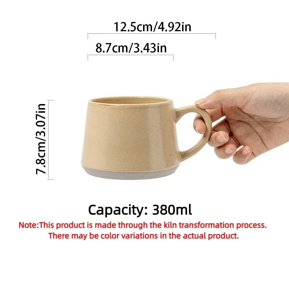 Minimalist Ceramic Coffee Mug Non-slip Bottom Pottery Drinkware Portable Retro Tea Cup  Kitchen