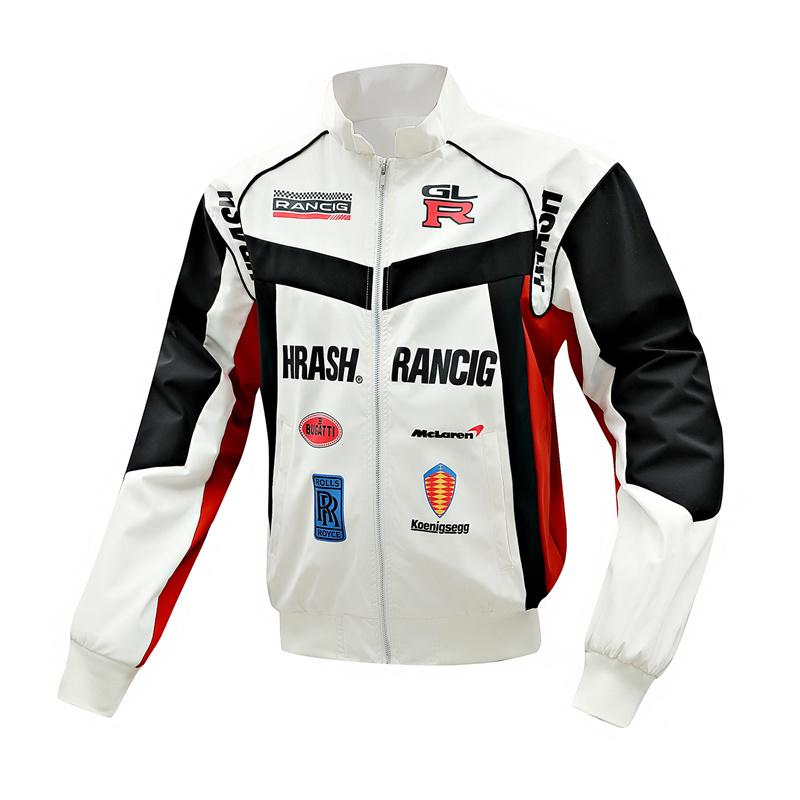 Мотоциклетная бейсбольная куртка, Женская весенне-осенняя парная гоночная куртка M белый