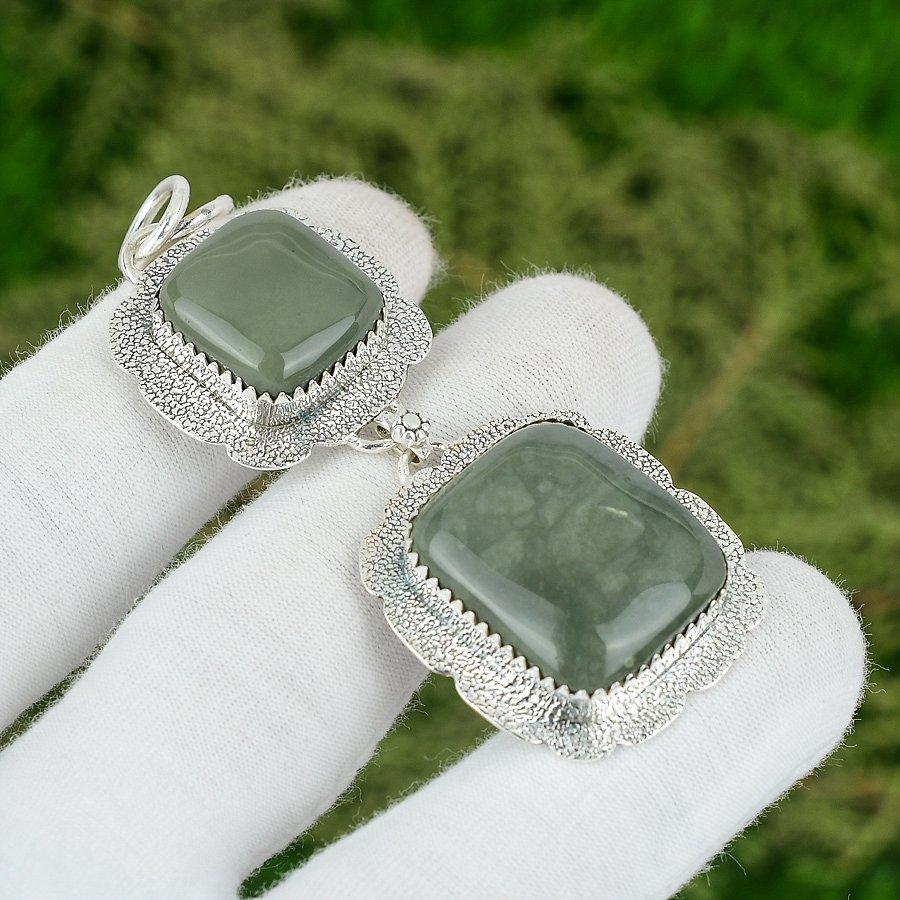 

Polychrome Jasper Stone 925 Sterling Silver Anniversary Sister Pendant Jewelry