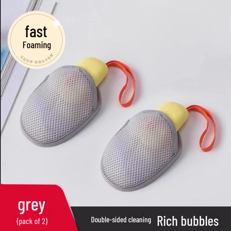 Doppelseitiger schäumender Netzbeutel für Seife - Bade- & Gesichtsschrubber
