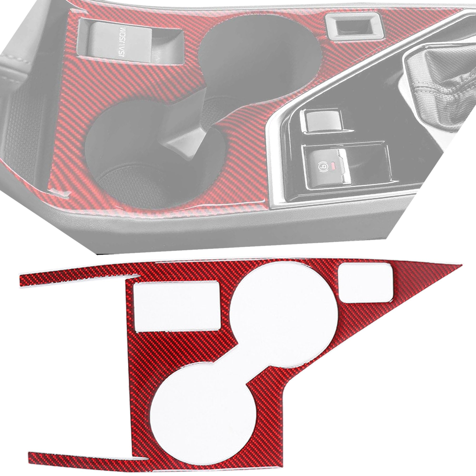 Carbon Fiber Interior Accessories for Subaru Crosstrek GU Series (2023-2024) - Rear Decals, Cup Holder Covers, Drink Holder Covers, Shift Panel Decals