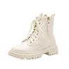 Soft Leather Martin Boots Women's 2025 Autumn and Winter New British Style Thick-soled Thin Boots Popular Velvet Inner Heightening Boots