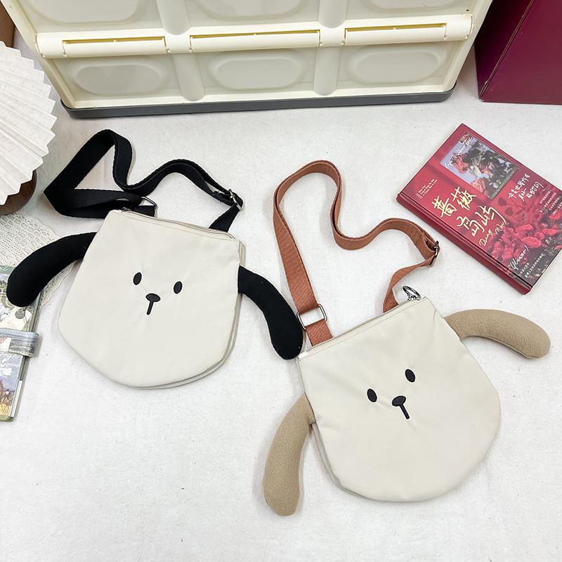 Child Canvas Bear Crossbody Bag With Reinforced Stitching For Kids Daily Use