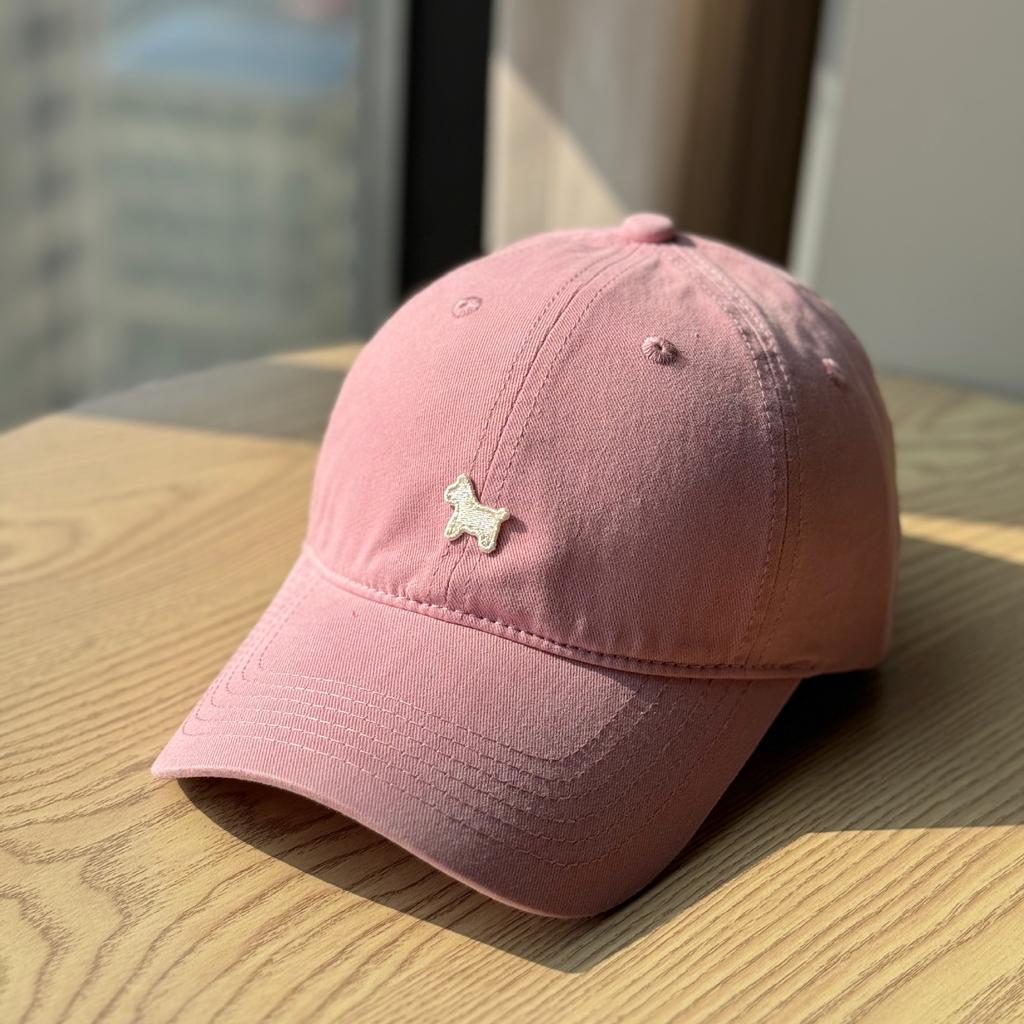 Spring and summer pony embroidery soft-top baseball cap for women, outdoor sun protection hat with deep and wide brim, makes the face look smaller,