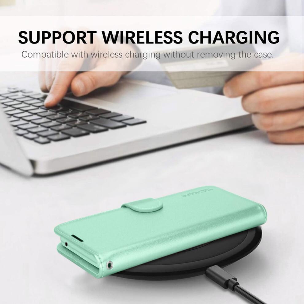[Leather Wallet Case] Protective Cover with Cash & Card Holder, Stand and Wrist Strap For Samsung Galaxy S23 FE 5G