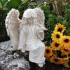 Resin Angle Figurine Delicate Look Angle Sculpture Decoration Ornament for Home Garden Courtyard