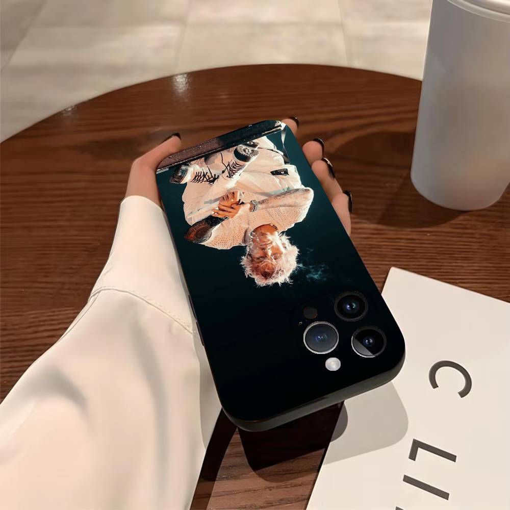 

Чехол для телефона M-Machine Gun Kelly для iPhone 17,16,15,14,13,12,11,Pro,Max,Plus Мягкий черный чехол iPhone15plus