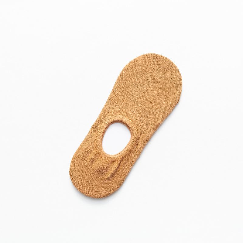 Female Spring and Summer Thin Solid Color Silicone Non Slip Non Fall with Shallow Mouth Invisible Socks