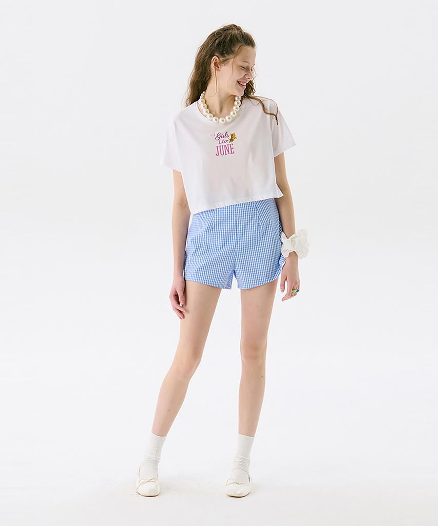 JUNEJUNE SPACE Pattern Shorts_Light Blue