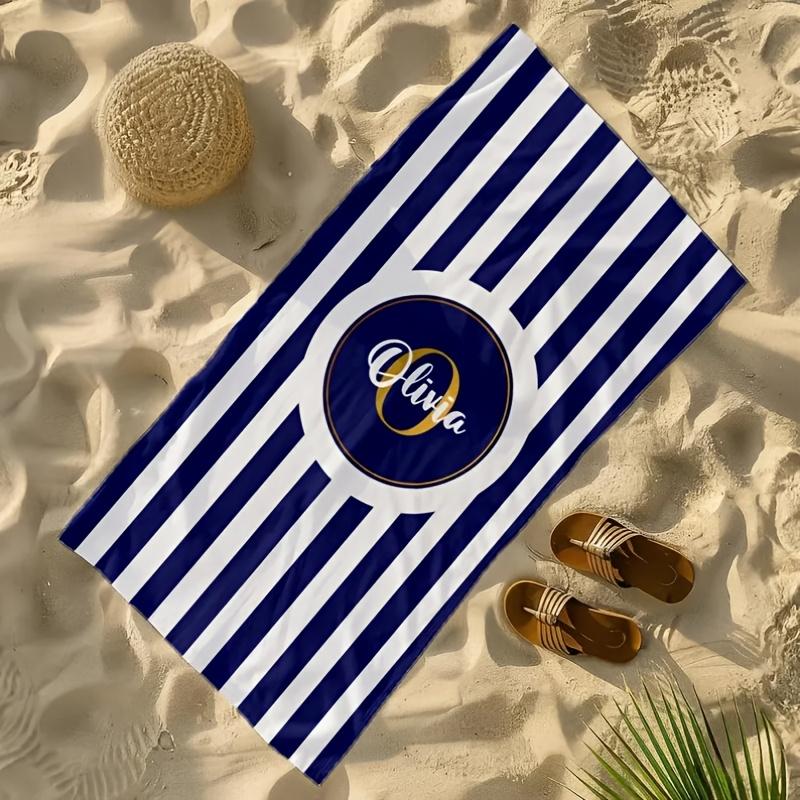 Personalized Beach Towel Custom Name/Logo Oversized Microfiber Quick-Dry Towel Summer Party Gift for Beach Swimming Bath Sports
