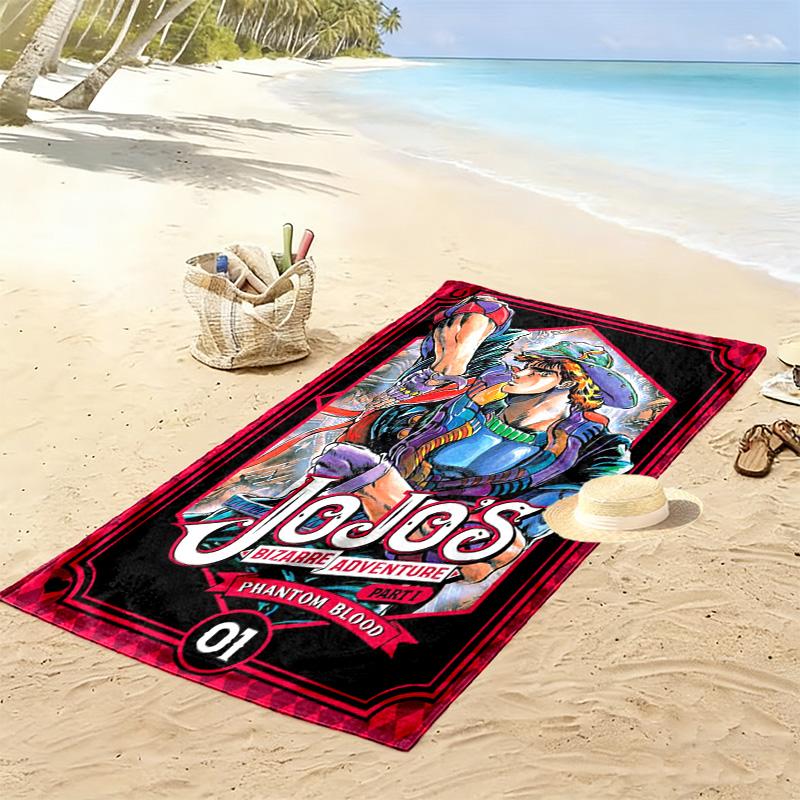 JoJo's Bizarre Adventure: Epic Characters Beach Towel Outdoor Camping Beach Towel for Vacation Photos Quick-drying Swim Towel Absorbent Bath Towel
