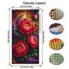 Diy Diamond Mosaic Red Peony Large Size Diamonds Painting Full Drill Rhinestone Embroidery Flowers Jewelry Cross Stitch Kits Wall Decor