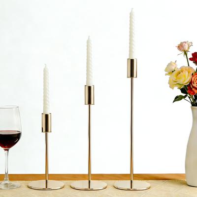 Elegant Retro French Wrought Iron Candlestick for Home, Wedding, and Christmas Decor