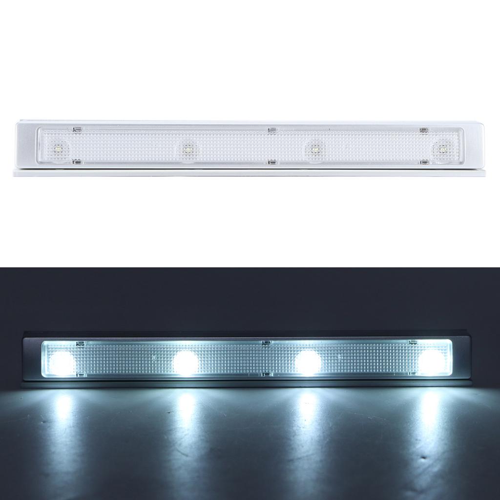 Vibration Sensor Light 4 LED Drawer Closet Cabinet Lamp for Reading Study Working Cupboard